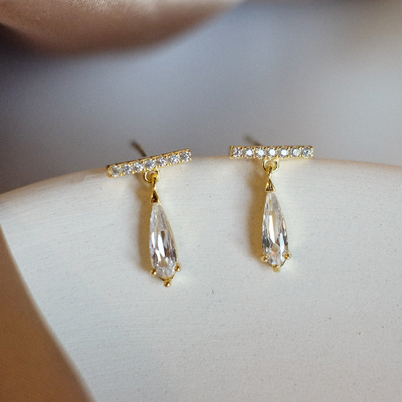 Zircon Drop Earrings