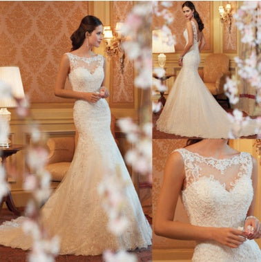 Lace Glam Long Wedding Dress