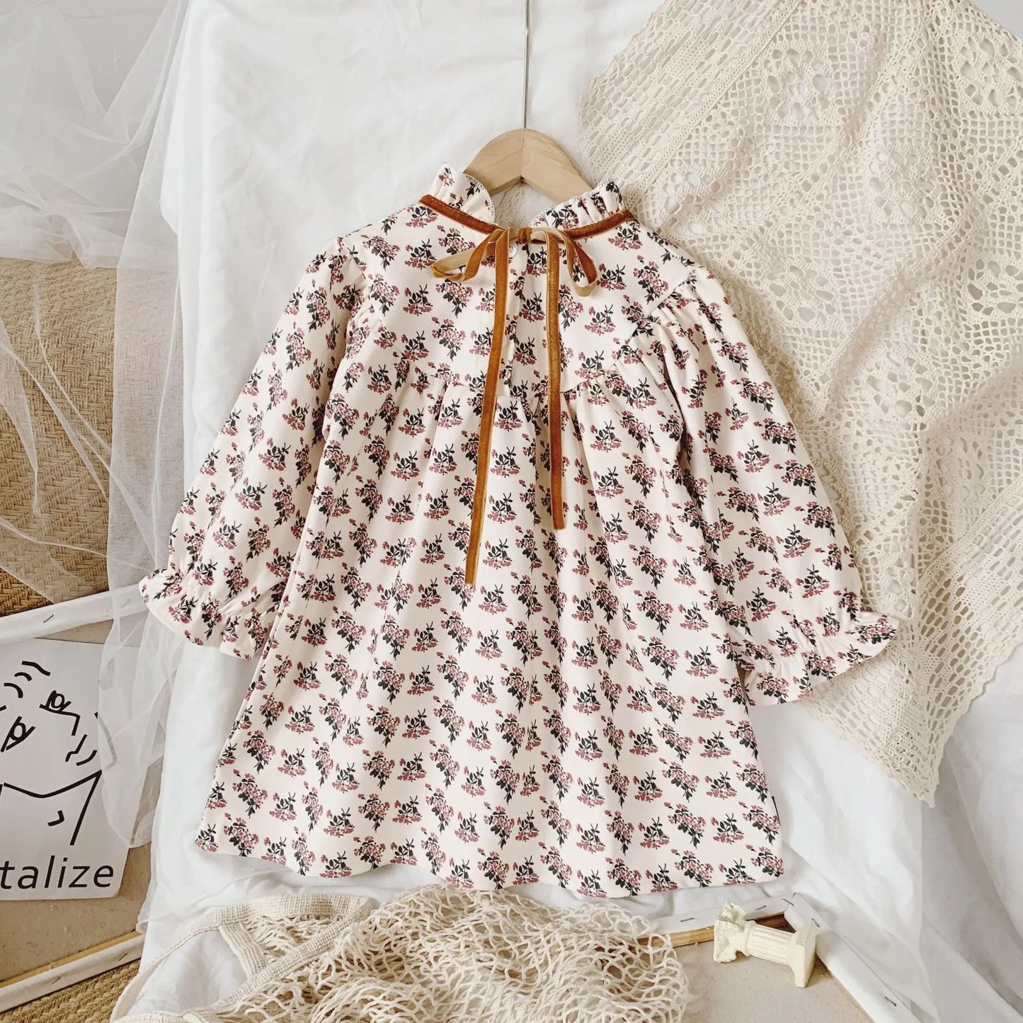 Autumn Retro Princess Dress for Girls