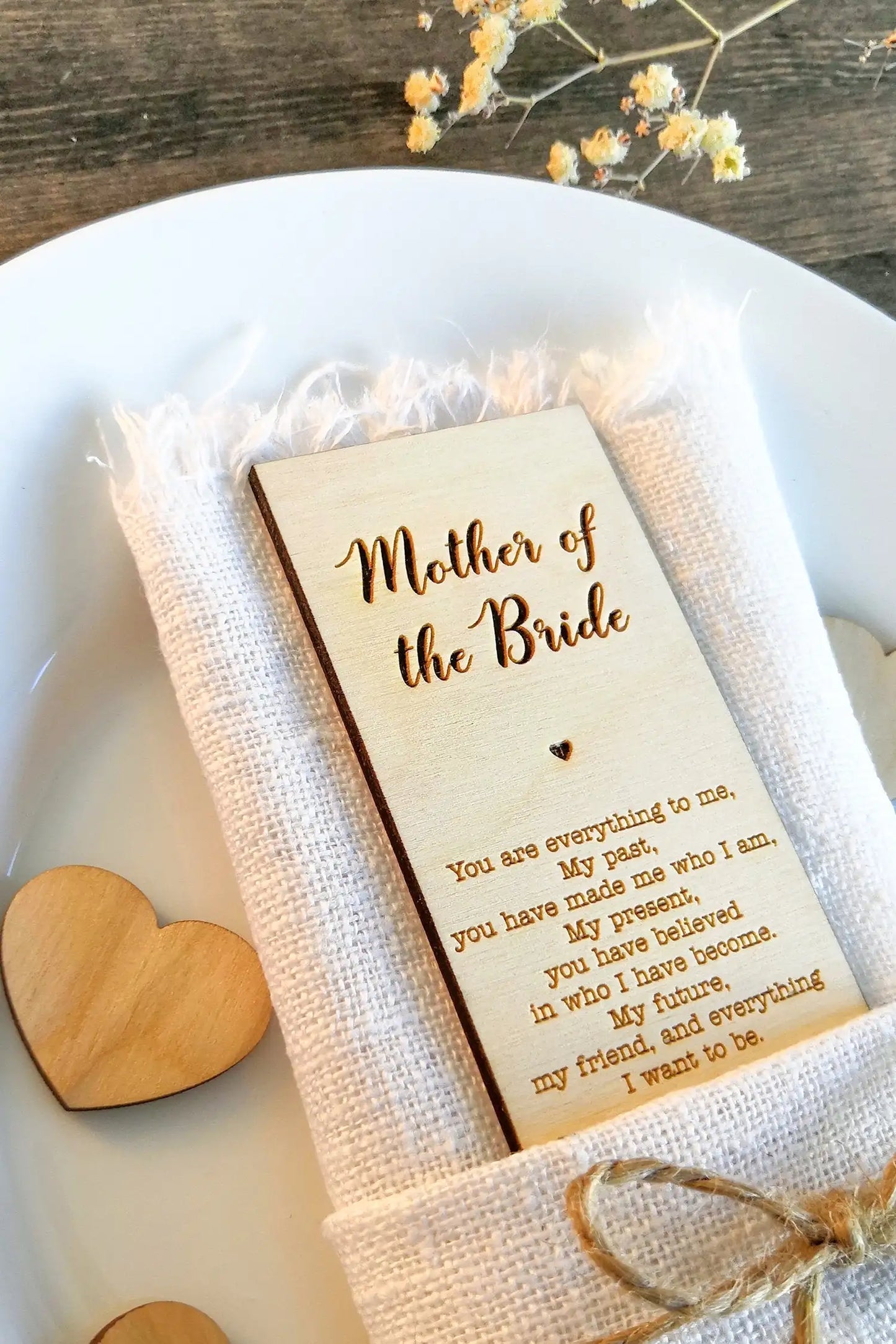 Wooden VIP & Bridesmaid Wedding Seat Card