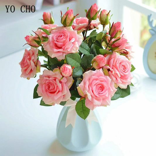 YO CHO Real Touch Rose Wedding Bouquet