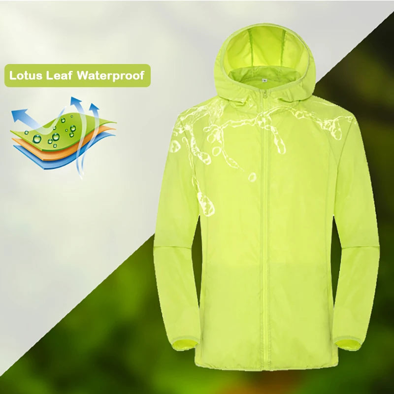 Camping Rain Jacket - Waterproof & Quick Dry