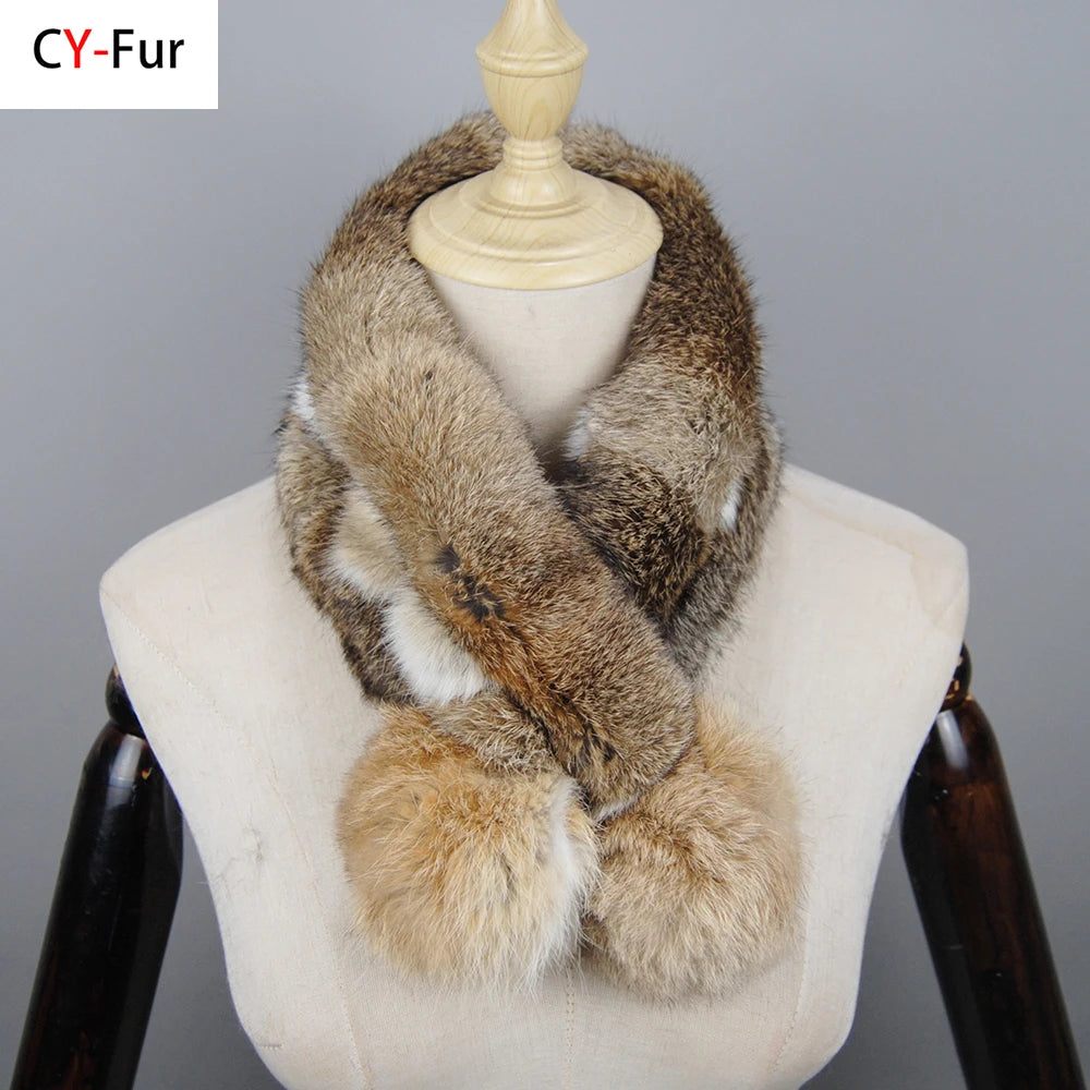 2024 Russian Rabbit Fur Scarf