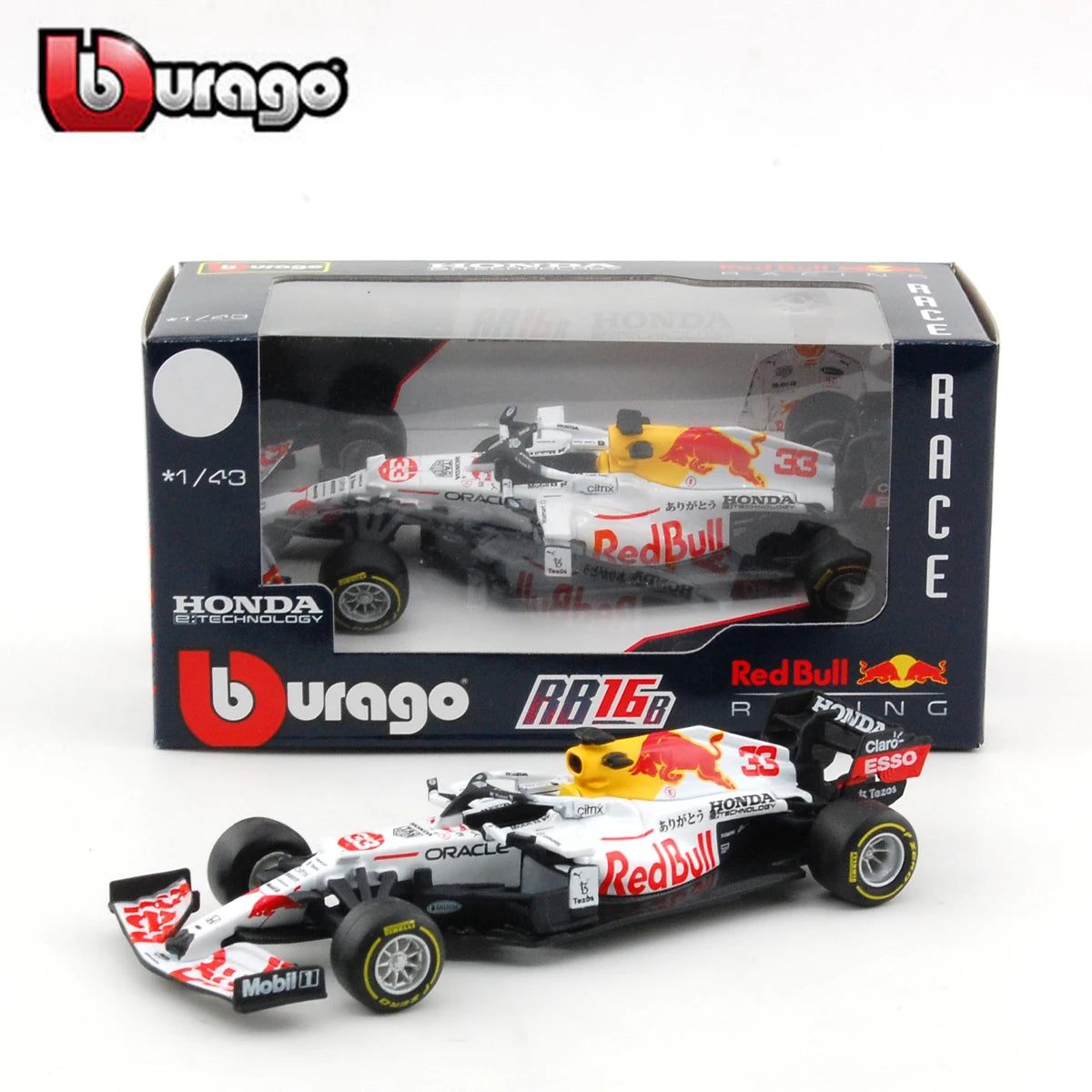 Bburago 1:43 Red Bull RB16b Max Verstappen Diecast Model