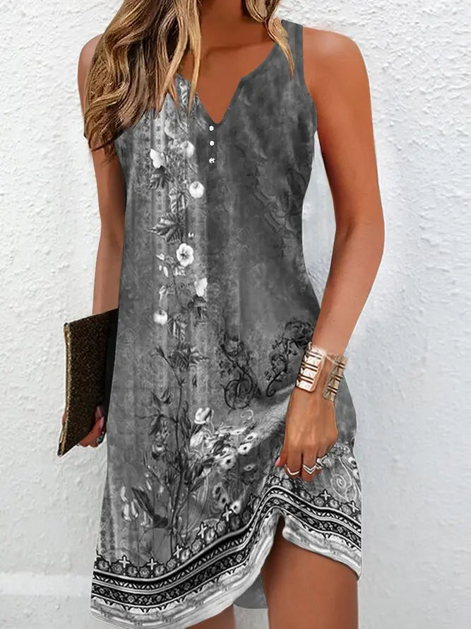 Bohemian V-Neck Summer Dress