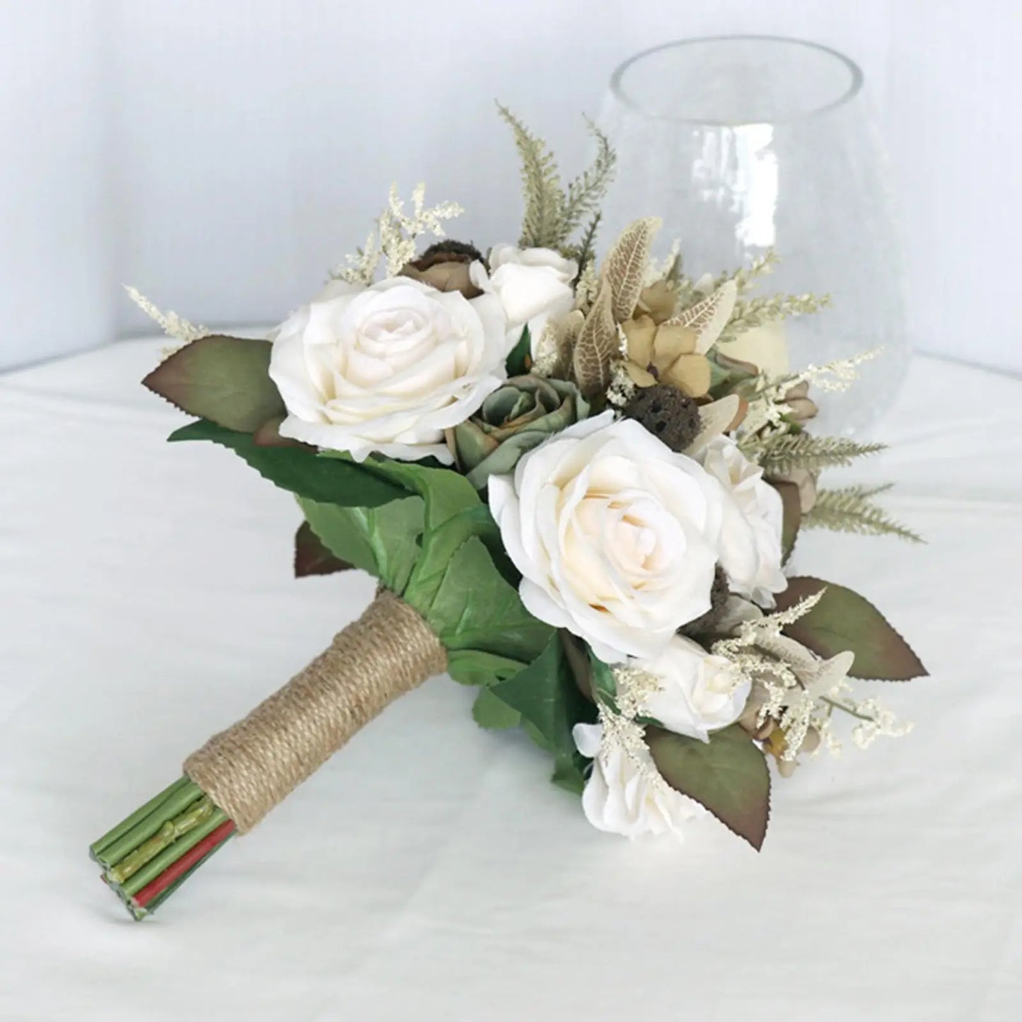 Artificial Silk Wedding Bouquet for Photos