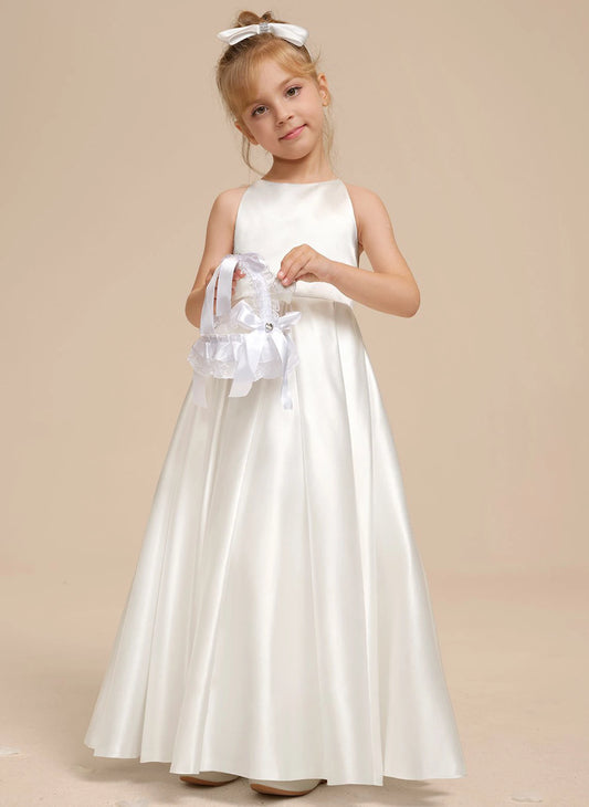 YZY A-line Satin Flower Girl Dress