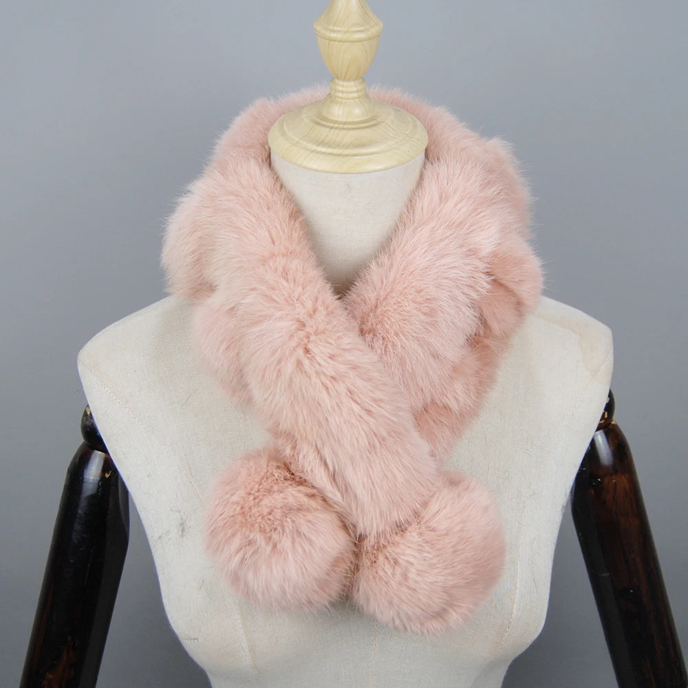 2024 Russian Rabbit Fur Scarf