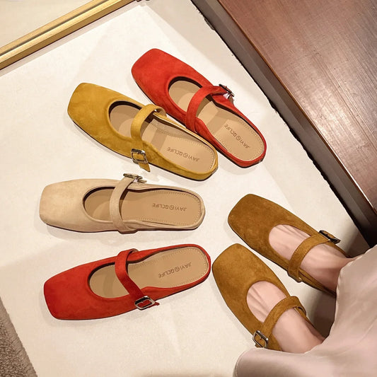 Velvet Rubber Mules