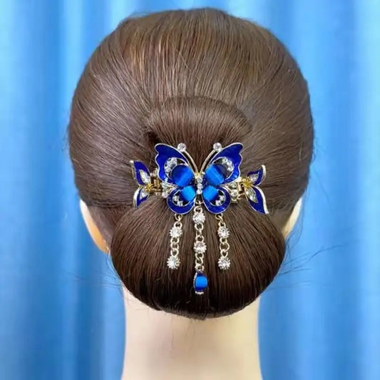 Zircon Butterfly Tassel Hairpin