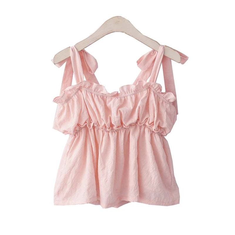 sweetheart RUFFLE CORSET BLOUSE