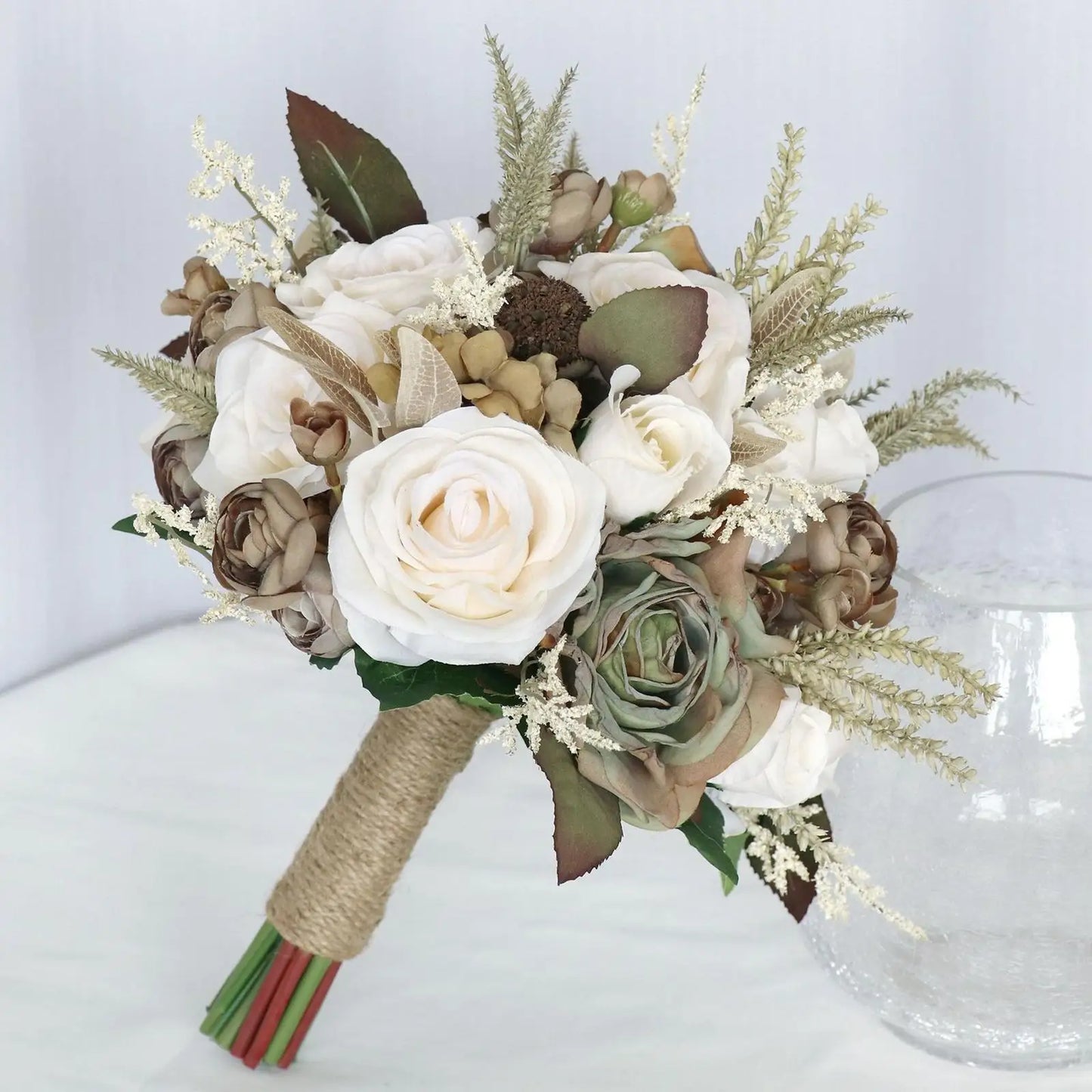 Artificial Silk Wedding Bouquet for Photos