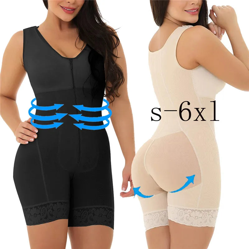 Plus Size Open Crotch Body Shaper 6XL